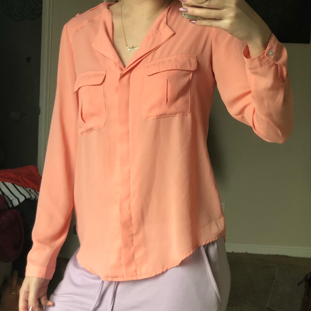 Coral Blouse